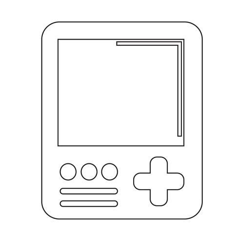 Handheld game console icon vector