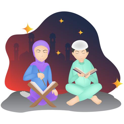 eid mubarak character illustration  vector