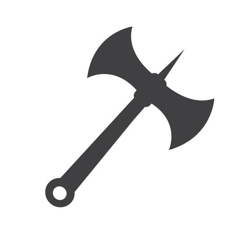 Battle axe icon vector