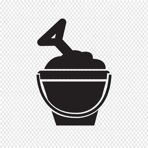 sand bucket icon vector
