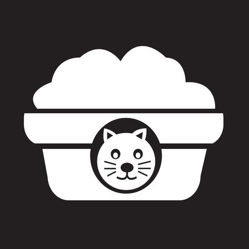 Pet cat food icon vector