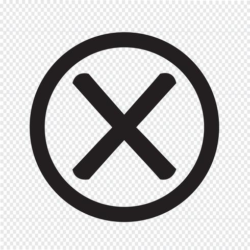 Wrong mark icon vector