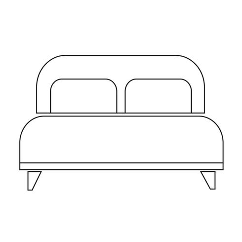 icono de cama doble vector