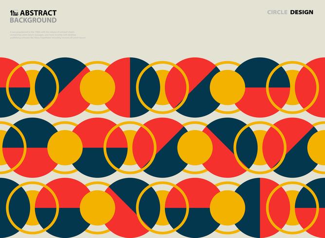 Abstract Vintage Colorful Circle Round Pattern Cover Design