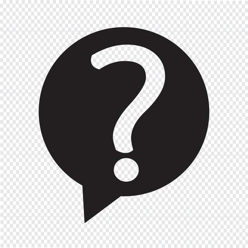 Question mark sign icon vector