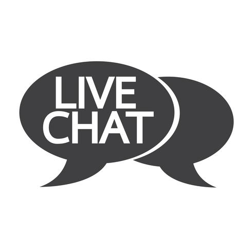 Live chat speech bubble icon vector