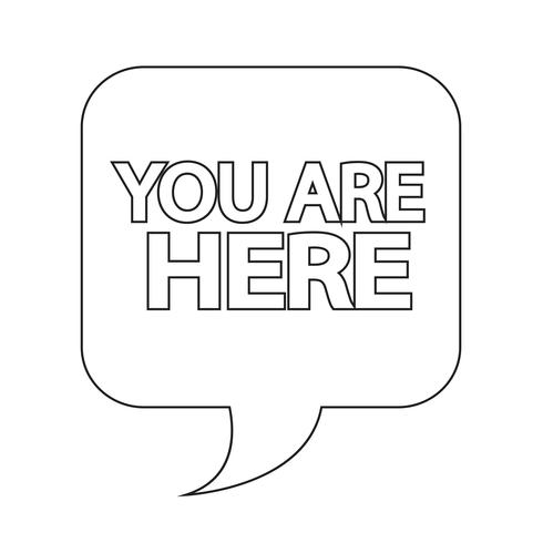 You are here icon vector