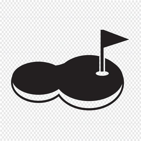 golf court icon vector