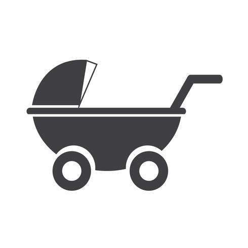 Baby carriages icon vector