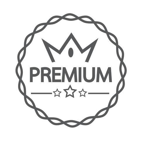 Vintage premium label icon vector
