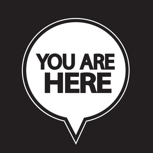 You are here icon vector