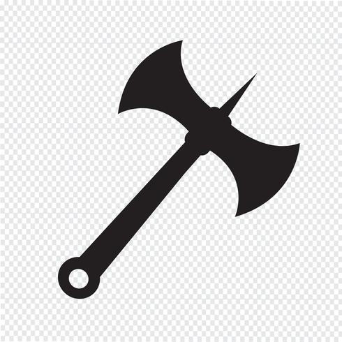 Battle axe icon vector