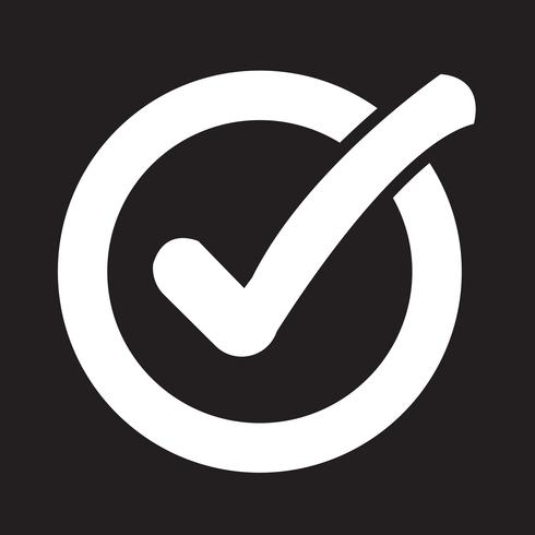 Check list button icon vector