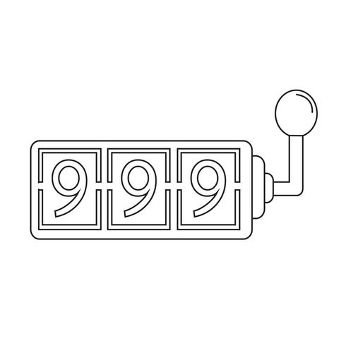 Icono de la máquina tragaperras vector