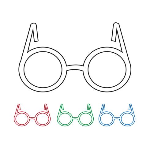 Icono de gafas símbolo de signo vector