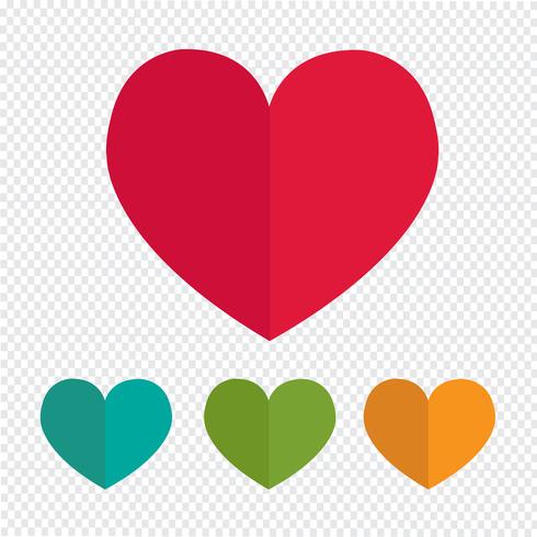 Icono de amor del corazon vector