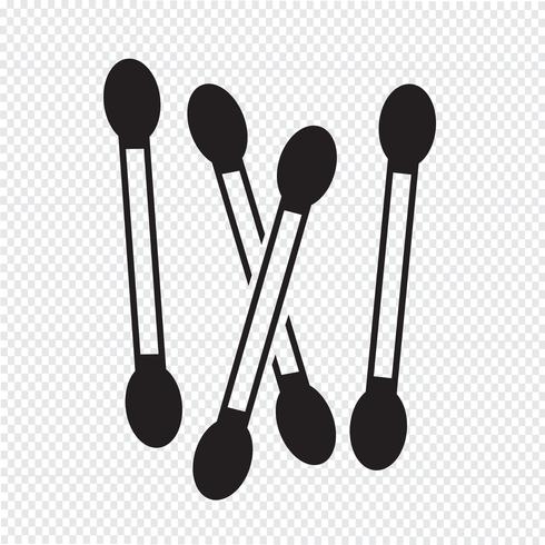 Cotton swab icon vector