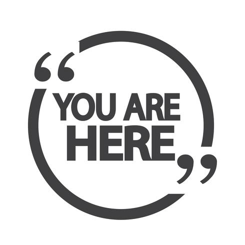 You are here icon vector