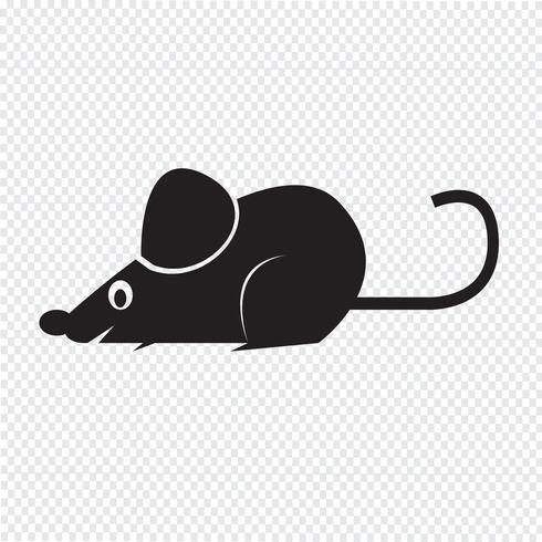 icono de rata del ratón vector