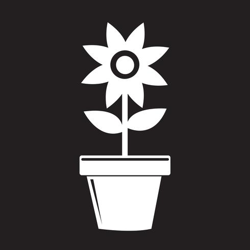 Flower Pot Icon vector