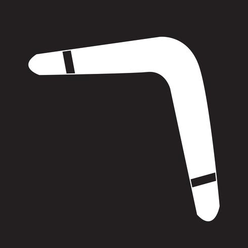 Signo de símbolo de icono de Boomerang vector