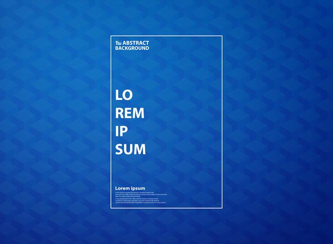 Abstract big data square cube blue pattern of technology background. You can use for high tech design pattern artwork, ad, cover, annual report, print. vector