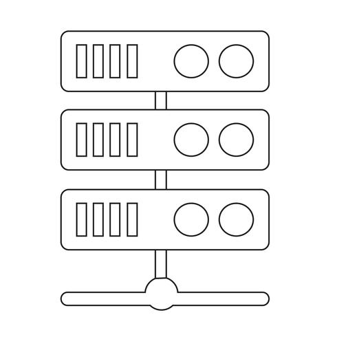 Icono del servidor de computadora vector