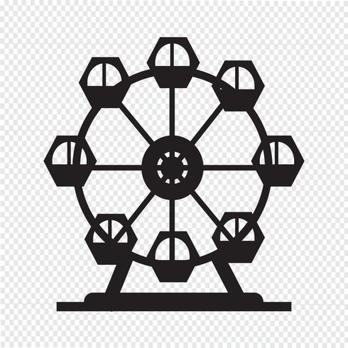 Ferris wheel icon vector