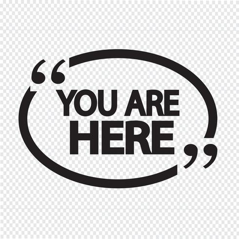 You are here icon vector