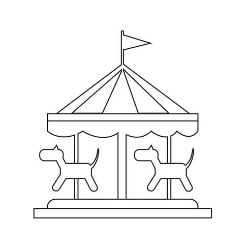 merry go round icon vector