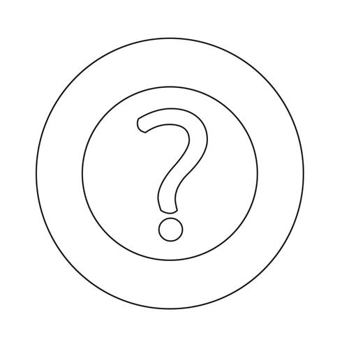 Question mark sign icon vector