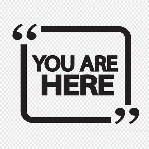 You are here icon vector