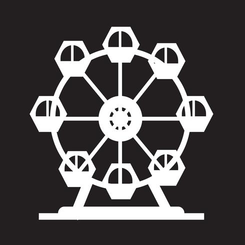 Ferris wheel icon vector