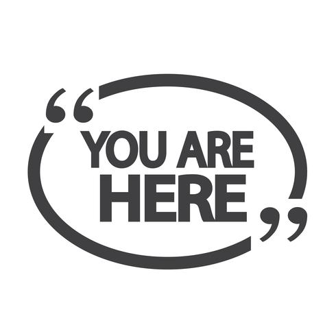 You are here icon vector