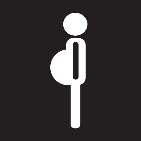 Pregnancy woman icon vector