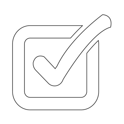 Check list button icon vector