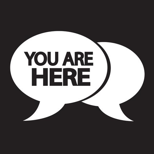 You are here icon vector