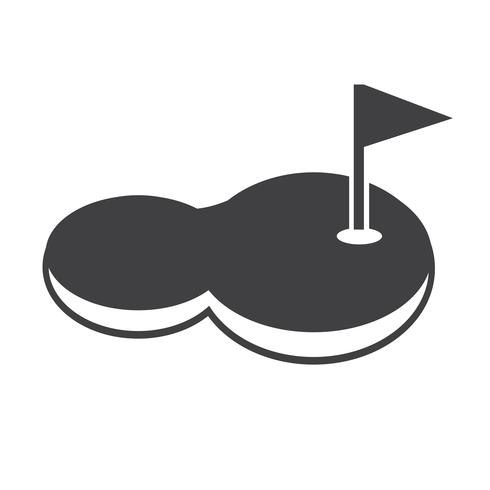 golf court icon vector