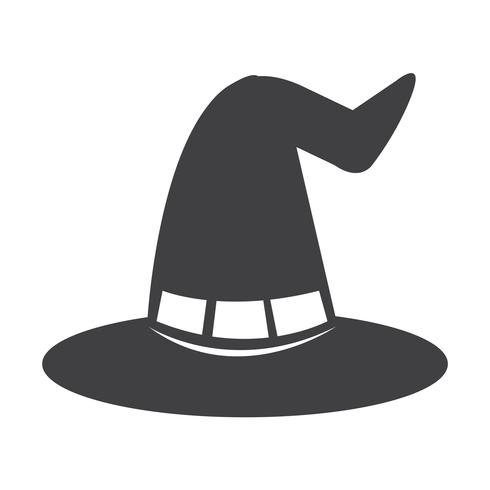 halloween witch hat icon vector