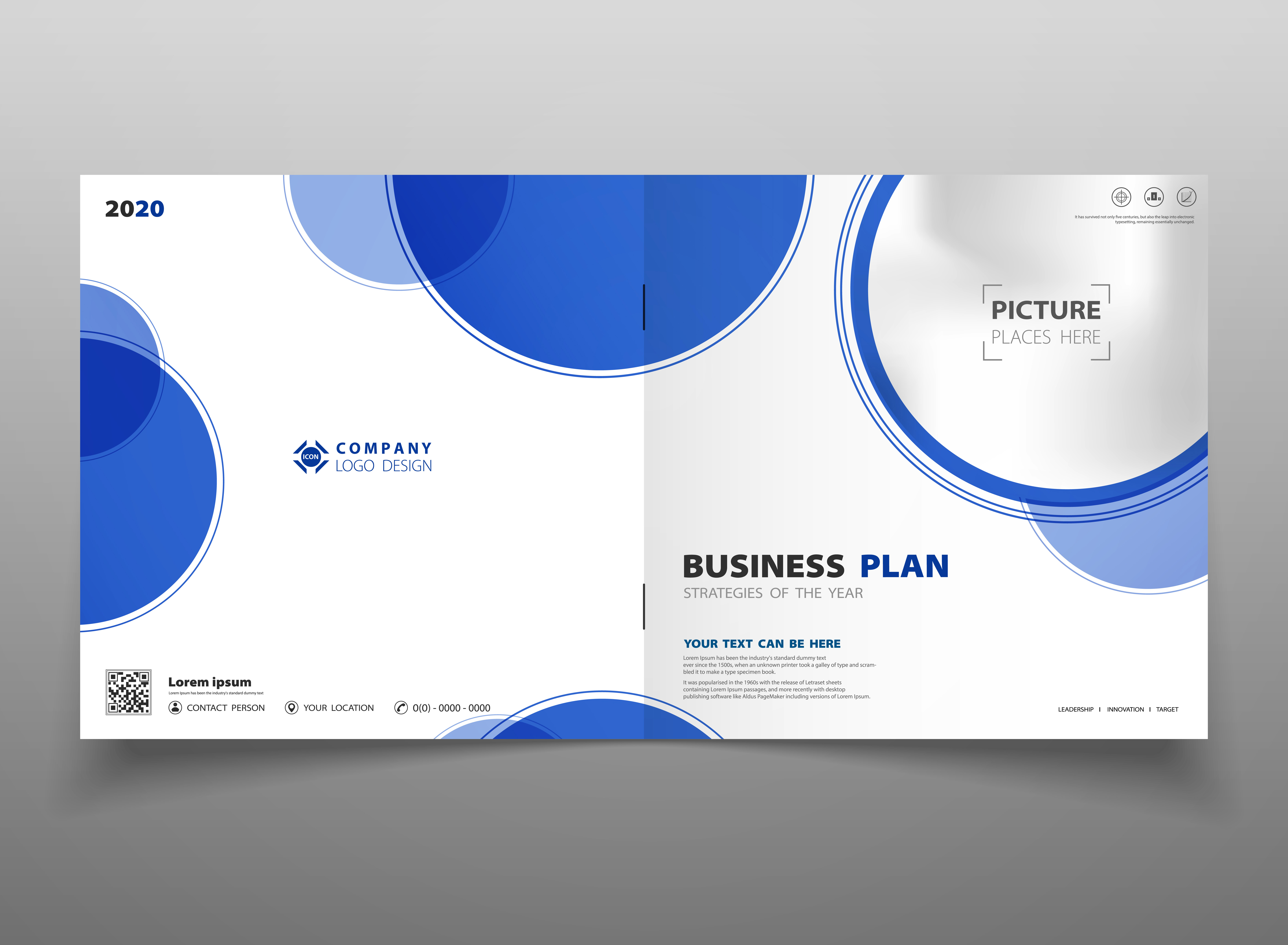 Abstract-technology-gradient-blue-circle-brochure-flyer-...