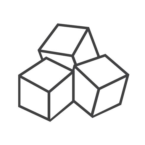Icono de cubos de azucar vector