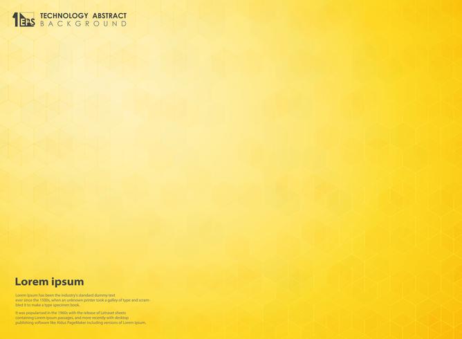 Abstract Gradient Yellow Of Science Hexagon Technology Futuristic
