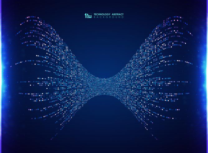Abstract Technology Square Pattern Blue Design Energy Lines