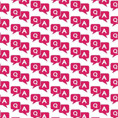 Pattern background Question answer icon vector