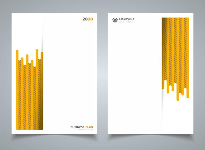 Abstract modern yellow stripe line pattern of template brochure background. You can use for business brochure, ad, poster, presentation, book, annual report, artwork.  vector