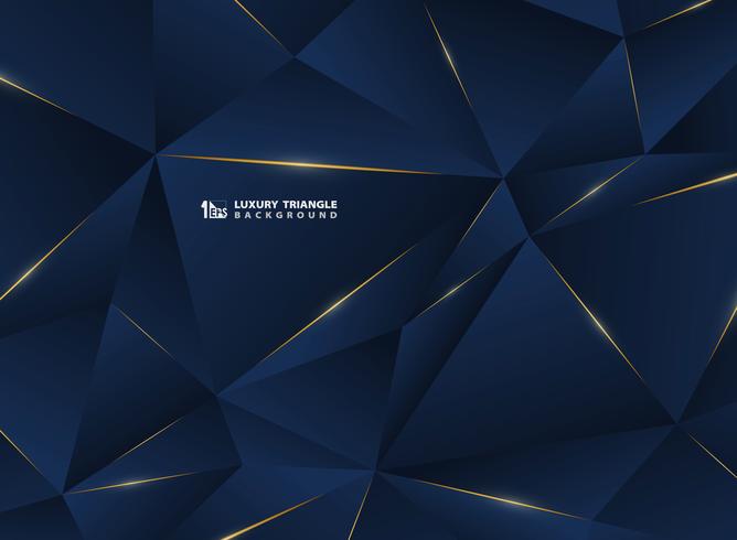 Abstract Luxury Golden Line With Classic Blue Template