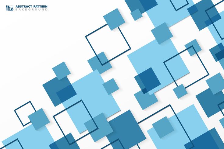 Abstract Technology Modern Blue Square Geometric Pattern