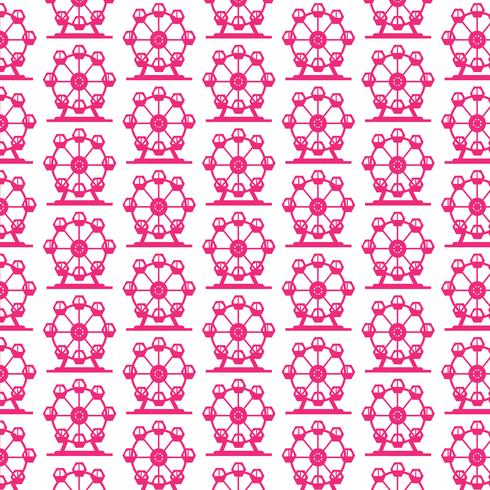 Pattern background Ferris wheel icon vector