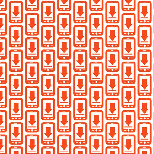 Pattern background Mobile phone icon vector