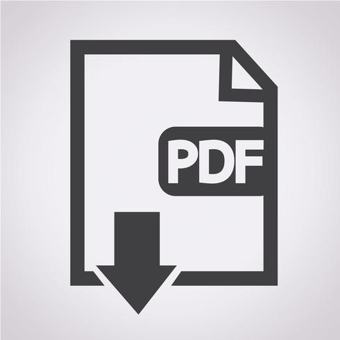 Icono de PDF símbolo de signo vector